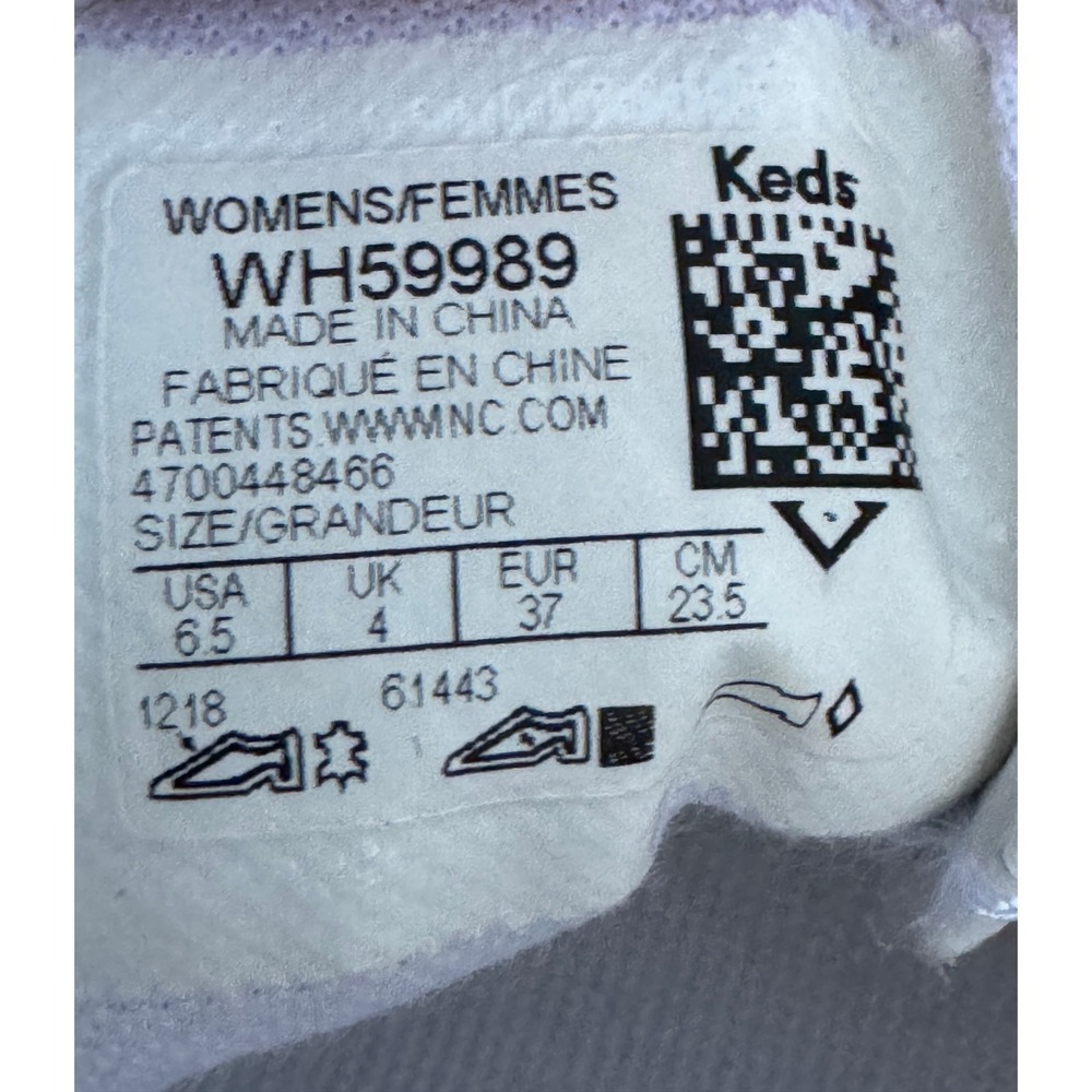 Keds Womens White Leather Champion Sneakers WH59989 Size 6.5 - Picture 7 of 7